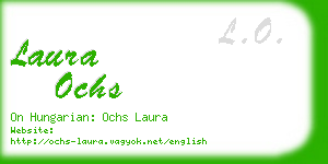 laura ochs business card